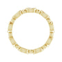 Sapphire Row Natural Diamond Marquise Beaded Band - 14K Yellow Gold, 3.5 × 1.75 mm, 5 (view 2)