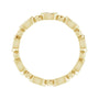 Sapphire Row Natural Diamond Marquise Beaded Band - 14K Yellow Gold, 3.5 × 1.75 mm, 6 (view 2)