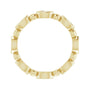 Sapphire Row Natural Diamond Marquise Beaded Band - 14K Yellow Gold, 3.5 × 1.75 mm, 7 (view 2)
