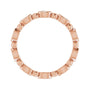 Sapphire Row Natural Diamond Marquise Beaded Band - 14K Rose Gold, 3 × 1.5 mm, 5 (view 2)