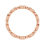 Sapphire Row Natural Diamond Marquise Beaded Band - 14K Rose Gold, 3 × 1.5 mm, 6 (view 2)