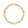 Sapphire Row Natural Diamond Marquise Beaded Band - 14K Yellow Gold, 4 × 2 mm, 5 (view 2)