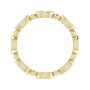 Sapphire Row Natural Diamond Marquise Beaded Band - 14K Yellow Gold, 4 × 2 mm, 6 (view 2)