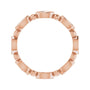Sapphire Row Natural Diamond Marquise Beaded Band - 14K Rose Gold, 4 × 2 mm, 6 (view 2)
