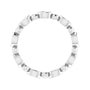 Sapphire Row Natural Diamond Marquise Beaded Band - 14K White Gold, 3 × 1.5 mm, 7 (view 2)