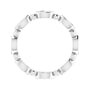 Sapphire Row Natural Diamond Marquise Beaded Band - 14K White Gold, 4 × 2 mm, 5 (view 2)