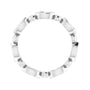 Sapphire Row Natural Diamond Marquise Beaded Band - 14K White Gold, 4 × 2 mm, 7 (view 2)