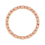 Sapphire Row Natural Diamond Round Beaded Band - 14K Rose Gold, 1.5 mm, 5 (view 2)