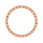 Sapphire Row Natural Diamond Round Beaded Band - 14K Rose Gold, 1.5 mm, 6 (view 2)
