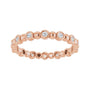 Sapphire Row Natural Diamond Round Beaded Band - 14K Rose Gold, 1.5 mm, 6 (view 3)