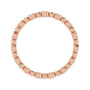 Sapphire Row Natural Diamond Round Beaded Band - 14K Rose Gold, 1.5 mm, 7 (view 2)