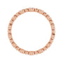 Sapphire Row Natural Diamond Round Beaded Band - 14K Rose Gold, 1.7 mm, 5 (view 2)
