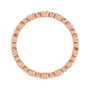 Sapphire Row Natural Diamond Round Beaded Band - 14K Rose Gold, 1.7 mm, 7 (view 2)