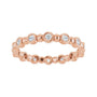 Sapphire Row Natural Diamond Round Beaded Band - 14K Rose Gold, 1.7 mm, 7 (view 3)