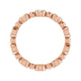 Sapphire Row Natural Diamond Round Beaded Band - 14K Rose Gold, 2.5 mm, 6 (view 2)
