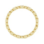 Sapphire Row Natural Diamond Round Beaded Band - 14K Yellow Gold, 1.7 mm (view 2)