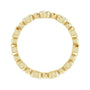 Sapphire Row Natural Diamond Round Beaded Band - 14K Yellow Gold, 2.5 mm (view 2)