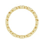 Sapphire Row Natural Diamond Round Beaded Band - 14K Yellow Gold, 2 mm, 7 (view 2)