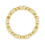 Sapphire Row Natural Diamond Round Beaded Band - 14K Yellow Gold, 3 mm, 5 (view 2)