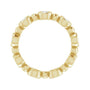 Sapphire Row Natural Diamond Round Beaded Band - 14K Yellow Gold, 3 mm, 6 (view 2)