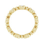 Sapphire Row Natural Diamond Round Beaded Band - 14K Yellow Gold, 3 mm, 7 (view 2)