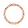 Sapphire Row Natural Diamond Round Beaded Band - 14K Rose Gold, 2.5 mm (view 2)