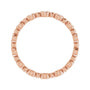 Sapphire Row Natural Diamond Round Beaded Band - 14K Rose Gold, 2 mm, 5 (view 2)