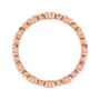 Sapphire Row Natural Diamond Round Beaded Band - 14K Rose Gold, 2 mm, 6 (view 2)