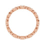 Sapphire Row Natural Diamond Round Beaded Band - 14K Rose Gold, 2 mm, 7 (view 2)
