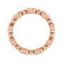 Sapphire Row Natural Diamond Round Beaded Band - 14K Rose Gold, 3 mm, 6 (view 2)