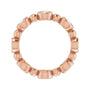 Sapphire Row Natural Diamond Round Beaded Band - 14K Rose Gold, 3 mm, 7 (view 2)