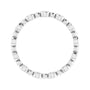 Sapphire Row Natural Diamond Round Beaded Band - Platinum, 2 mm, 5 (view 2)
