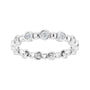Sapphire Row Natural Diamond Round Beaded Band - Platinum, 2 mm, 5 (view 3)