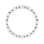 Sapphire Row Natural Diamond Round Beaded Band - Platinum, 2 mm, 6 (view 2)