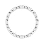 Sapphire Row Natural Diamond Round Beaded Band - Platinum, 2 mm, 7 (view 2)