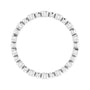 Sapphire Row Natural Diamond Round Beaded Band - Platinum, 1.5 mm, 6 (view 2)