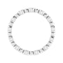 Sapphire Row Natural Diamond Round Beaded Band - Platinum, 1.7 mm, 5 (view 2)