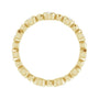 Sapphire Row Natural Diamond Round Beaded Band - 14K Yellow Gold, 2.25 mm, 6 (view 2)