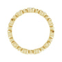 Sapphire Row Natural Diamond Round Beaded Band - 14K Yellow Gold, 2.25 mm, 7 (view 2)