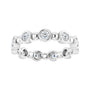 Sapphire Row Natural Diamond Round Beaded Band - Platinum, 2.25 mm, 5 (view 3)