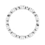Sapphire Row Natural Diamond Round Beaded Band - Platinum, 2.25 mm, 7 (view 2)