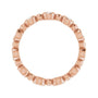Sapphire Row Natural Diamond Round Beaded Band - 14K Rose Gold, 2.25 mm, 7 (view 2)