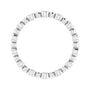 Sapphire Row Natural Diamond Round Beaded Band - 14K White Gold, 1.5 mm, 5 (view 2)