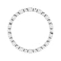 Sapphire Row Natural Diamond Round Beaded Band - 14K White Gold, 1.5 mm, 7 (view 2)