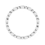Sapphire Row Natural Diamond Round Beaded Band - 14K White Gold, 1.7 mm, 6 (view 2)