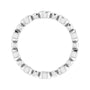 Sapphire Row Natural Diamond Round Beaded Band - 14K White Gold, 2.5 mm, 6 (view 2)