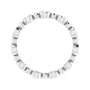 Sapphire Row Natural Diamond Round Beaded Band - 14K White Gold, 2.25 mm, 6 (view 2)