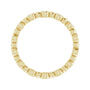 Sapphire Row Natural Diamond Round Beaded Band - 14K Yellow Gold, 1.5 mm, 5 (view 2)