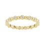 Sapphire Row Natural Diamond Round Beaded Band - 14K Yellow Gold, 1.5 mm, 7 (view 3)