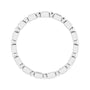 Sapphire Row Natural Diamond Princess-Cut Beaded Band - 14K White Gold, 1.3 × 1.3 mm, 6 (view 2)
